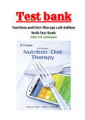 Nutrition and Diet Therapy 12th Edition Roth Test Bank ISBN:978-1305945821|Complete Guide A+