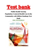 Test Bank Public Health Nursing Population-Centered Health Care in the Community 10th Edition by Marcia Stanhope &vert;ISBN&colon;978-0323582247&vert;Chapter 1-46&vert;Complete Guide A&plus;&vert;Complete Guide A&plus;