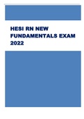 HESI RN NEW  FUNDAMENTALS EXAM  2022