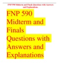 FNP 590 Midterm and Finals Questions with Answers and Explanations
