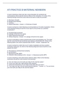 ATI PRACTICE B MATERNAL NEWBORN