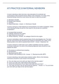 ATI PRACTICE B MATERNAL NEWBORN
