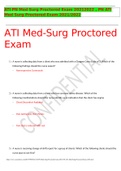 ATI PN Med Surg Proctored Exam 20212022 &comma; PN ATI Med Surg Proctored Exam 2021&sol;2022