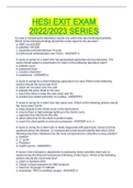 HESI EXIT EXAM 2022&sol;2023 SERIES QUESTIONS AND ANSWERS GUIDE SOLUTION 