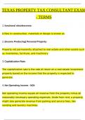 Texas Property Tax Consultant Exam Terms Questions and Revised Correct Answers & Rationales &lpar;2024 &sol; 2025&rpar; 100&percnt; Guarantee Pass