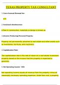 Texas Property Tax Consultant Questions and Revised Correct Answers & Rationales &lpar;2024 &sol; 2025&rpar; 100&percnt; Guarantee Pass