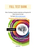 What is Psychology Foundations Applications and Integration 4th Edition Pastorino Test Bank