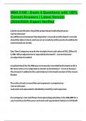 MBA 5100 - Exam 5 Questions with 100&percnt; Correct Answers &vert; Latest Version &lpar;2024&sol;2025&rpar; Expert Verified