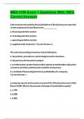 MBA 5100 Exam 1 Questions With 100&percnt; Correct Answers  2024