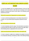 Virtual ati predictor &lpar;green light&rpar; exam Questions and Revised Correct Answers & Rationales &lpar;2024 &sol; 2025&rpar; 100&percnt; Guarantee Pass