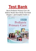 Burns Pediatric Primary Care 7th Edition Maaks Starr Brady Test Bank Chapter 146|Complete Guide A+