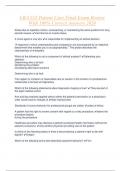 LRA 212 Patient Care Final Exam Review  With 100&percnt; Correct Answers 2024