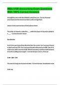 MBA 5100 Accounting Exam Questions With 100&percnt; Correct Answers 2024