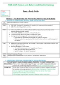 Exam 1 Study Guide - NUR 2459 / NUR2459 (Latest 2024 / 2025): Mental And Behavioral Health Nursing - Rasmussen
