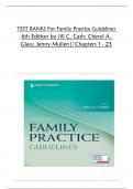 TEST BANKS For Family Practice Guidelines&comma; 6th Edition by Jill C&period; Cash&semi; Cheryl A&period; Glass&comma; All Chapters 1 to  23 complete Verified editon ISBN&colon;  9780826173546