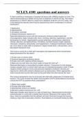 NCLEX 4100 questions and answers