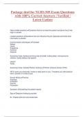 Package deal for NURS 505 Exam Questions  with 100&percnt; Correct Answers &vert; Verified &vert;  Latest Update