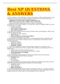 Hesi NP QUESTIONS & ANSWERS