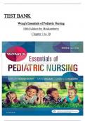 Hockenberry&colon; Wong&rsquo;s Essentials of Pediatric Nursing&comma; 10th Edition TEST BANK  All  Chapters 1 to 30 complete Verified editon ISBN&colon; 9780323353168
