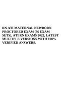 RN ATI MATERNAL NEWBORN PROCTORED EXAM &lpar;36 EXAM SETS&rpar;&comma; ATI RN EXAMS 2022&comma; LATEST MULTIPLE VERSIONS WITH 100&percnt; VERIFIED ANSWERS&period;