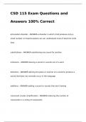CSD 115 Exam Questions and Answers 100&percnt; Correct