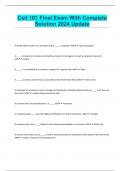 Csit 101 Final Exam With Complete Solution 2024 Update