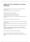 RNRS 117 Test 1 Questions & Answers 2024&sol;2025