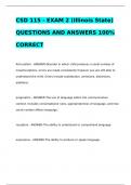CSD 115 - EXAM 2 &lpar;Illinois State&rpar; QUESTIONS AND ANSWERS 100&percnt; CORRECT