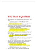 PN3 Exam 1 Questions