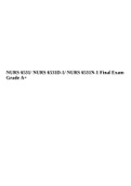 NURS 6531D-1/ NURS 6531N-1 ADV. PRACTICE CARE FOR ADULTS Final Exam Grade A+ .
