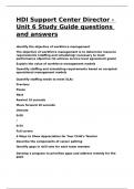 HDI Support Center Director - Unit 6 Study Guide questions and answers&period;
