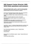 HDI Support Center Director &lpar;HDI-SCD&rpar; Exam questions and answers