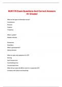 NUR176 Exam Questions And Correct Answers A&plus; Graded