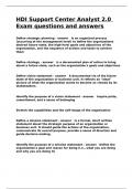 HDI Support Center Analyst 2&period;0 Exam questions and answers&period;