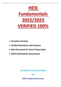 HESI Fundamentals 2022&sol;2023 VERIFIED 100&percnt;