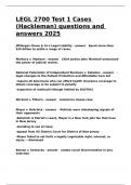 LEGL 2700 Test 1 Cases &lpar;Hackleman&rpar; questions and answers 2025