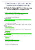 APSRx&reg; Final Exam Quiz Solution2021-2022 Rated A&plus;144 Correct Answers out of 160 &lbrack;Answer-Key&rsqb; &lbrack;2022
