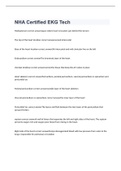 NHA Certified EKG Tech exam 2022&sol;2023 with 100&percnt; correct answers