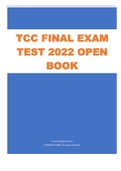 TCC final exam test 2022 open book