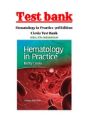Hematology in Practice 3rd Edition Ciesla Test Bank ISBN:978-0803668249|Complete Guide A+