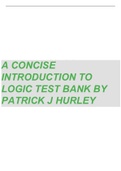 Test Bank for A Concise Introduction to Logic, 11th Edition, Patrick J. Hurley, Lori Watson (complete chapters)