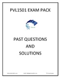 PVL1501 LATEST EXAM PACK 2022 Verified Questions and Answers Graded A+