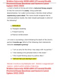 Walden University NURS 6800 ATI mental Health Proctored Exam Questions and Answers Latest Update 2022&sol;2023
