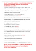 South Texas College RNSG-151 ATI FUNDAMENTAL Exam Questions and Answers Latest Update 2022&sol;2023 Graded A&plus; 