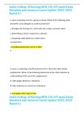 Galen College of Nursing NUR 155 ATI main Exam Question and Answers Latest Update 2022&sol;2023 Rated A&plus; 