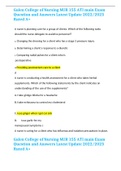 Galen College of Nursing NUR 155 ATI main Exam Question and Answers Latest Update 2022&sol;2023 Rated A&plus; 