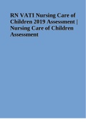 RN VATI Nursing Care of RN VATI Nursing Care of Children 2019 Assessment | Children 2019 Assessment | Nursing Care of Children Nursing Care of Children Assessment Assessment