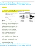 Nur 432 Adult Health 2 Exam 1 Questions and Answers 100&percnt;Correct&sol;Verified Graded A&plus; Latest Update 2022&sol;2023