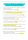 Centene ACT ME Review Questions and Answers with Complete Solutions