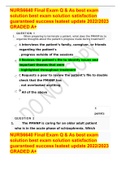 NURS6640 Final Exam Q & As best exam solution best exam solution satisfaction guaranteed success lsatest update 2022&sol;2023 GRADED A&plus;
